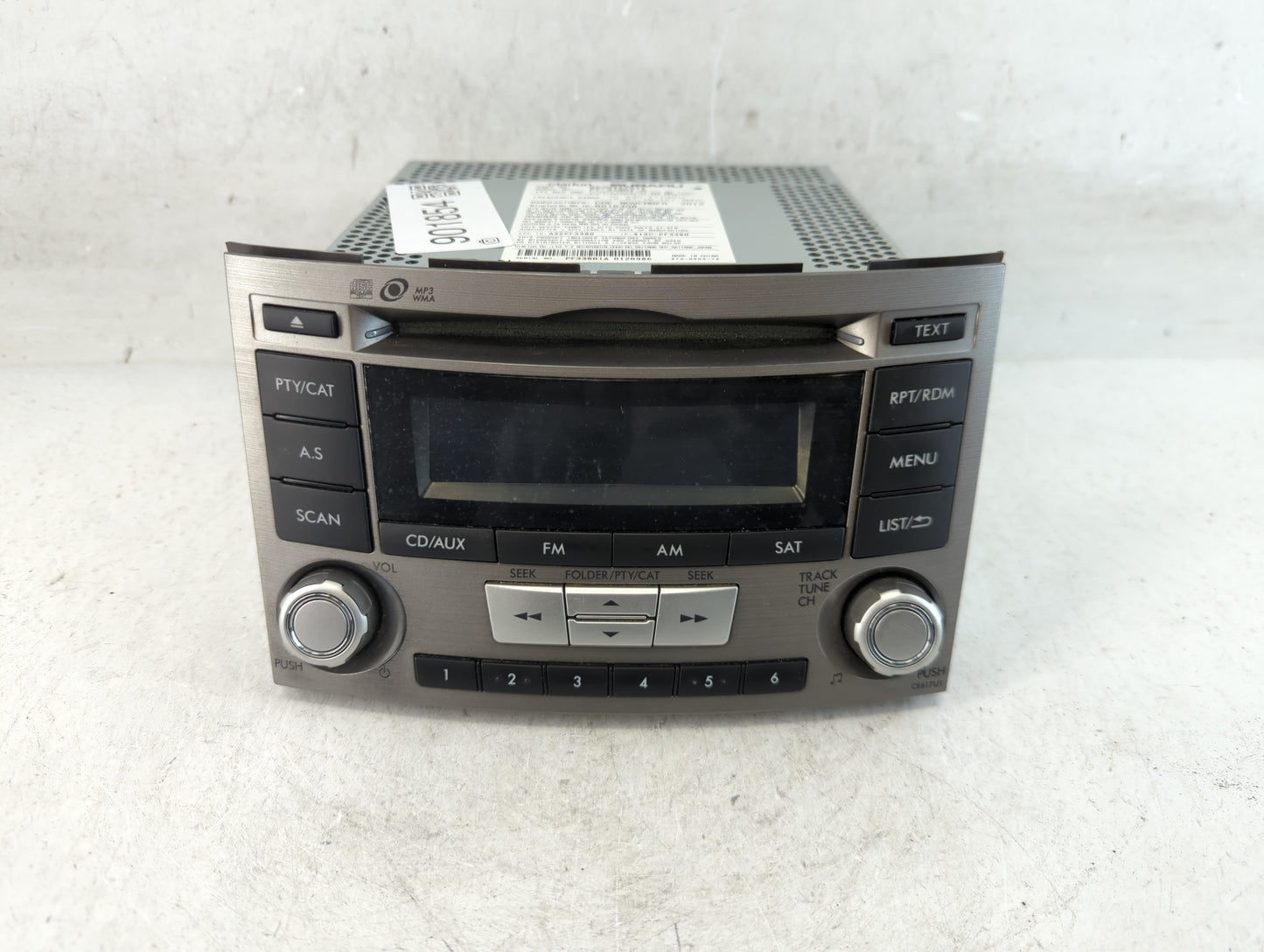 2012-2014 Subaru Legacy Radio AM FM Cd Player Receiver Replacement P/N:86201AJ61A Fits Fits 2012 2013 2014 OEM Used Auto Par