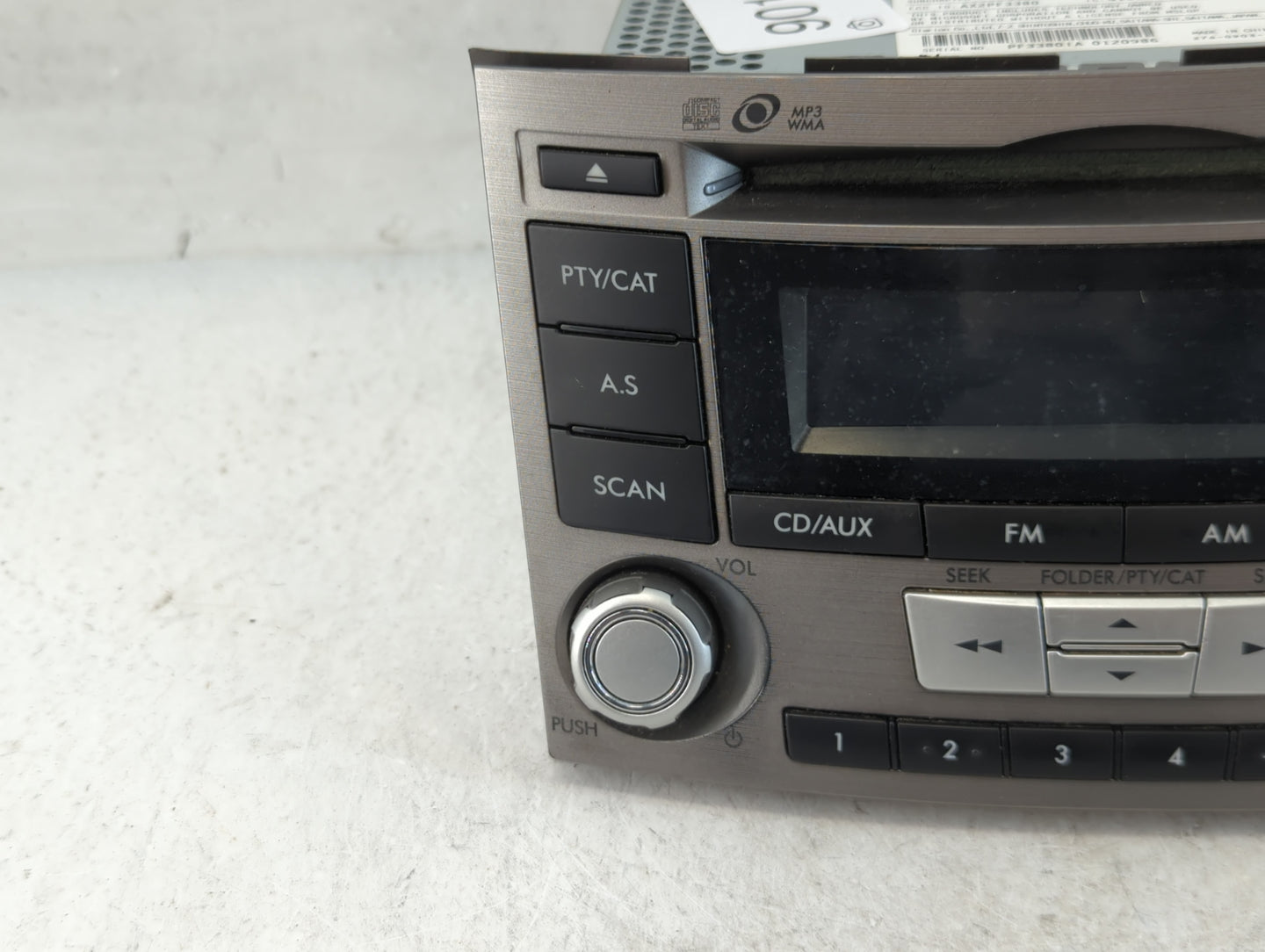 2012-2014 Subaru Legacy Radio AM FM Cd Player Receiver Replacement P/N:86201AJ61A Fits Fits 2012 2013 2014 OEM Used Auto Par