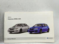 2013 Subaru Wrx Owners Manual Book Guide OEM Used Auto Parts - Oemusedautoparts1.com