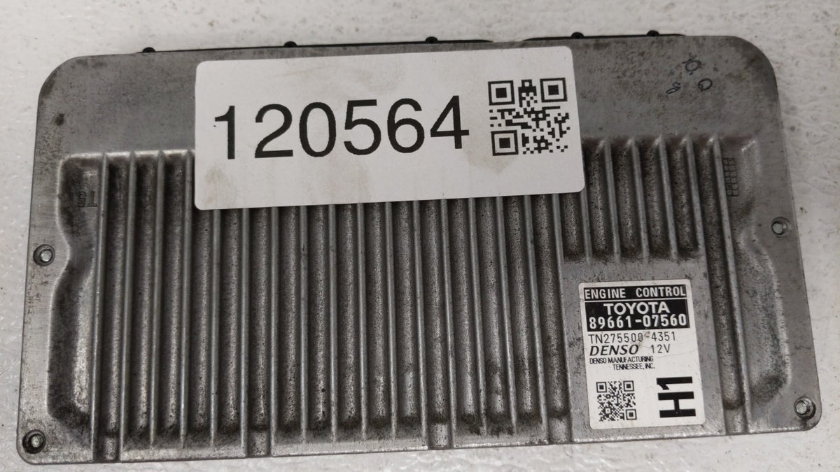 2013-2014 Toyota Avalon PCM Engine Control Computer ECU ECM PCU OEM P/N:89661-07560 Fits 2013 2014 OEM Used Auto Parts - Oem