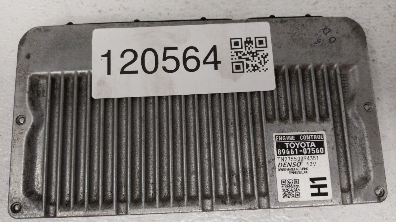 2013-2014 Toyota Avalon PCM Engine Control Computer ECU ECM PCU OEM P/N:89661-07560 Fits Fits 2013 2014 OEM Used Auto Parts 