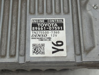 2013-2014 Toyota Avalon PCM Engine Control Computer ECU ECM PCU OEM P/N:89661-07590 89661-07591 Fits Fits 2013 2014 OEM Used