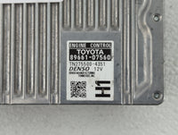 2013-2014 Toyota Avalon PCM Engine Control Computer ECU ECM PCU OEM P/N:89661-07560 Fits Fits 2013 2014 OEM Used Auto Parts 