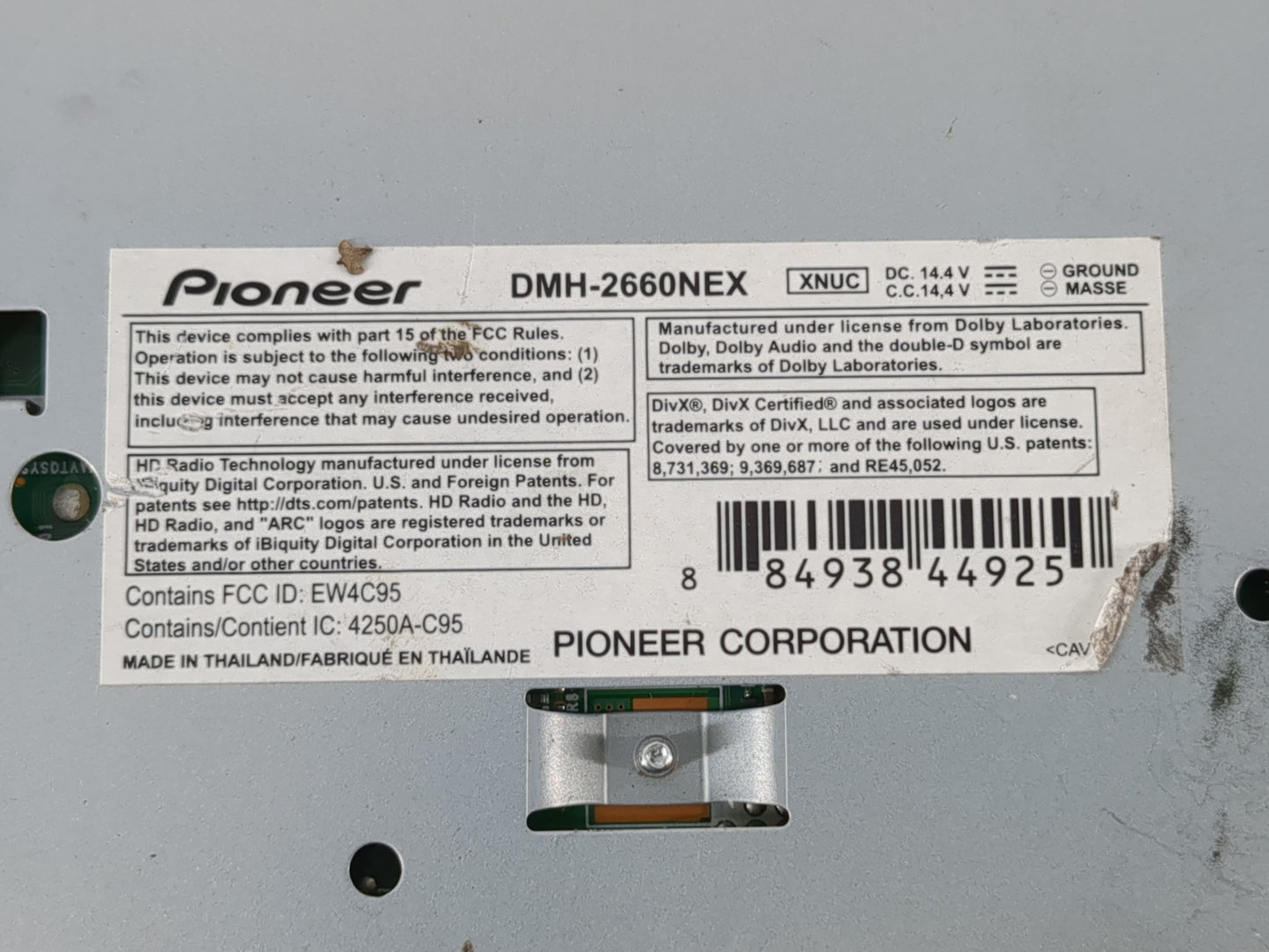 2012 Toyota Camry Radio AM FM Cd Player Receiver Replacement P/N:DMH-2660NEX Fits OEM Used Auto Parts - Oemusedautoparts1.co