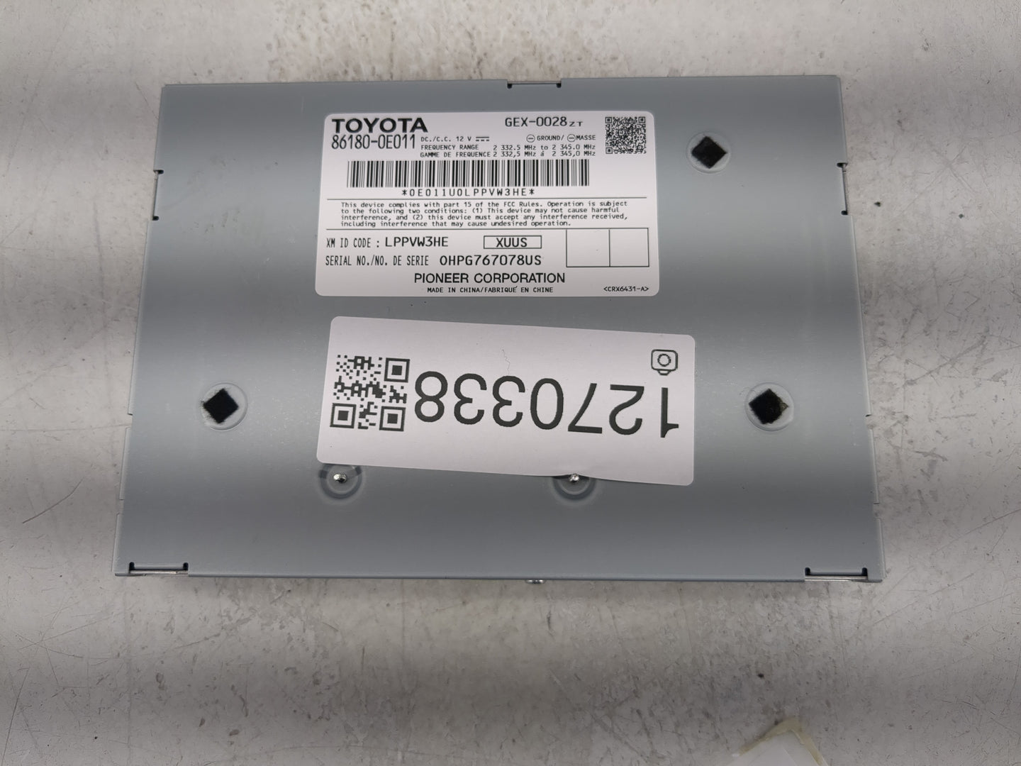 2012-2015 Toyota Camry Radio AM FM Cd Player Receiver Replacement P/N:86180-0E011 Fits Fits 2012 2013 2014 2015 OEM Used Aut