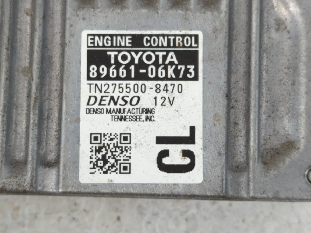 2012-2014 Toyota Camry PCM Engine Control Computer ECU ECM PCU OEM P/N:89661-06K73 Fits 2012 2013 2014 OEM Used Auto Parts -