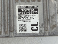 2012-2013 Toyota Camry PCM Engine Control Computer ECU ECM PCU OEM P/N:89661-06K73 Fits Fits 2012 2013 OEM Used Auto Parts -