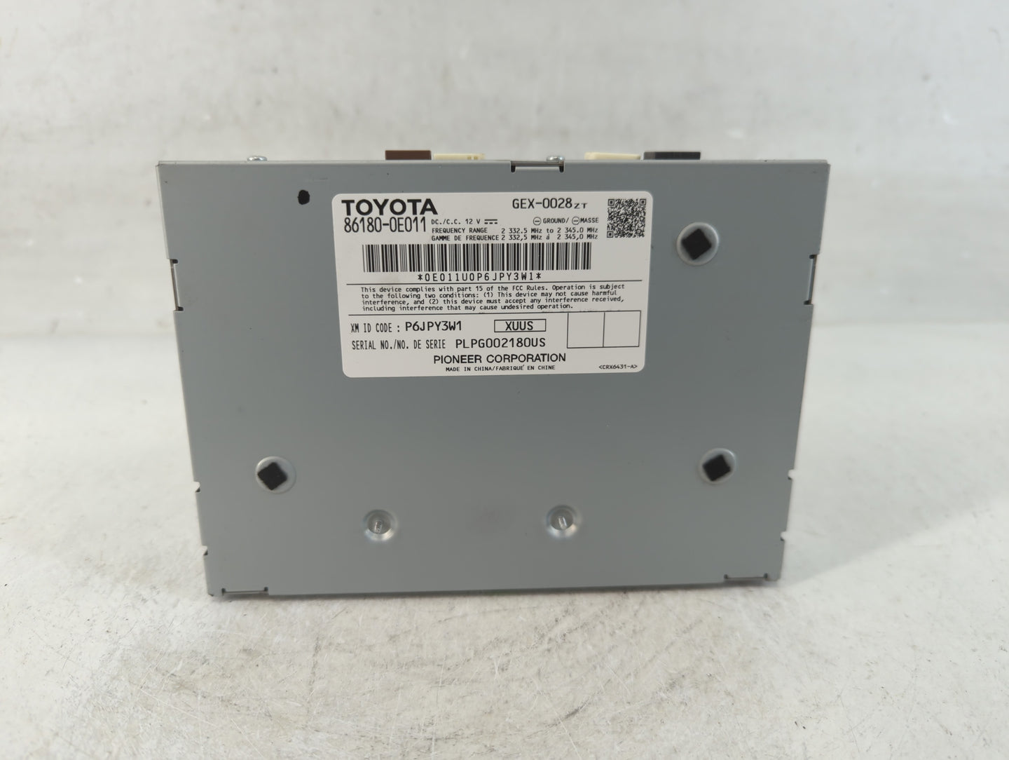 2012-2015 Toyota Camry Radio AM FM Cd Player Receiver Replacement P/N:86180-0E011 Fits Fits 2012 2013 2014 2015 OEM Used Aut