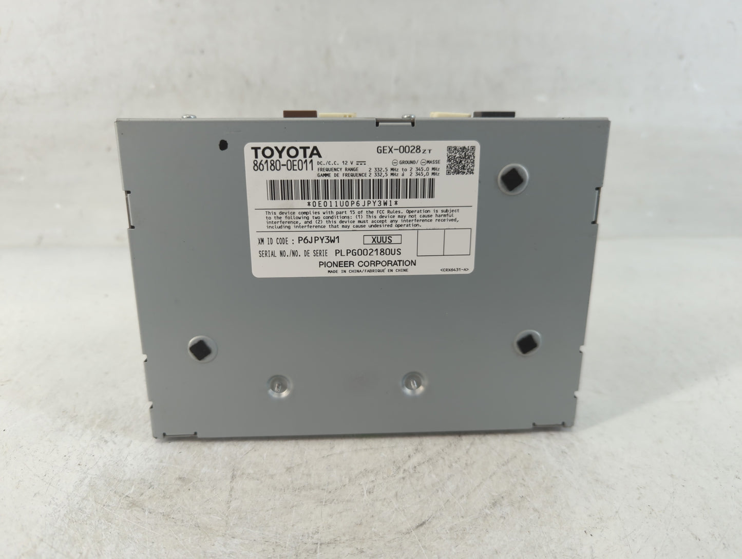 2012-2015 Toyota Camry Radio AM FM Cd Player Receiver Replacement P/N:86180-0E011 Fits Fits 2012 2013 2014 2015 OEM Used Aut