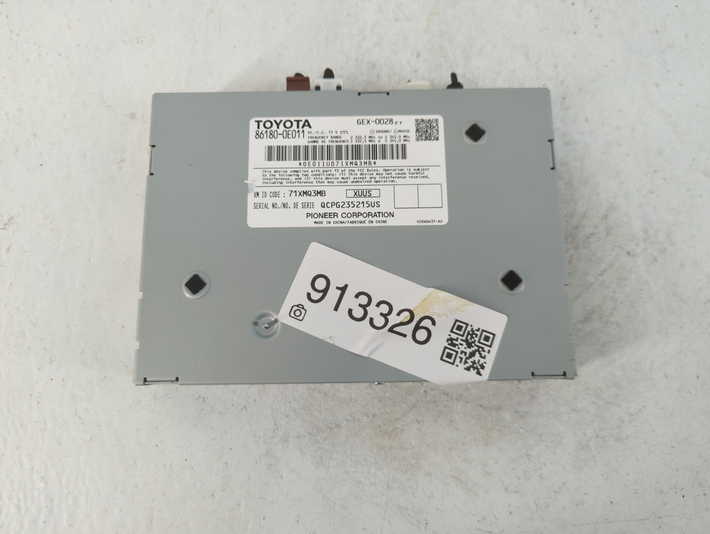 2012-2015 Toyota Camry Radio AM FM Cd Player Receiver Replacement P/N:86180-0E011 Fits Fits 2012 2013 2014 2015 OEM Used Aut