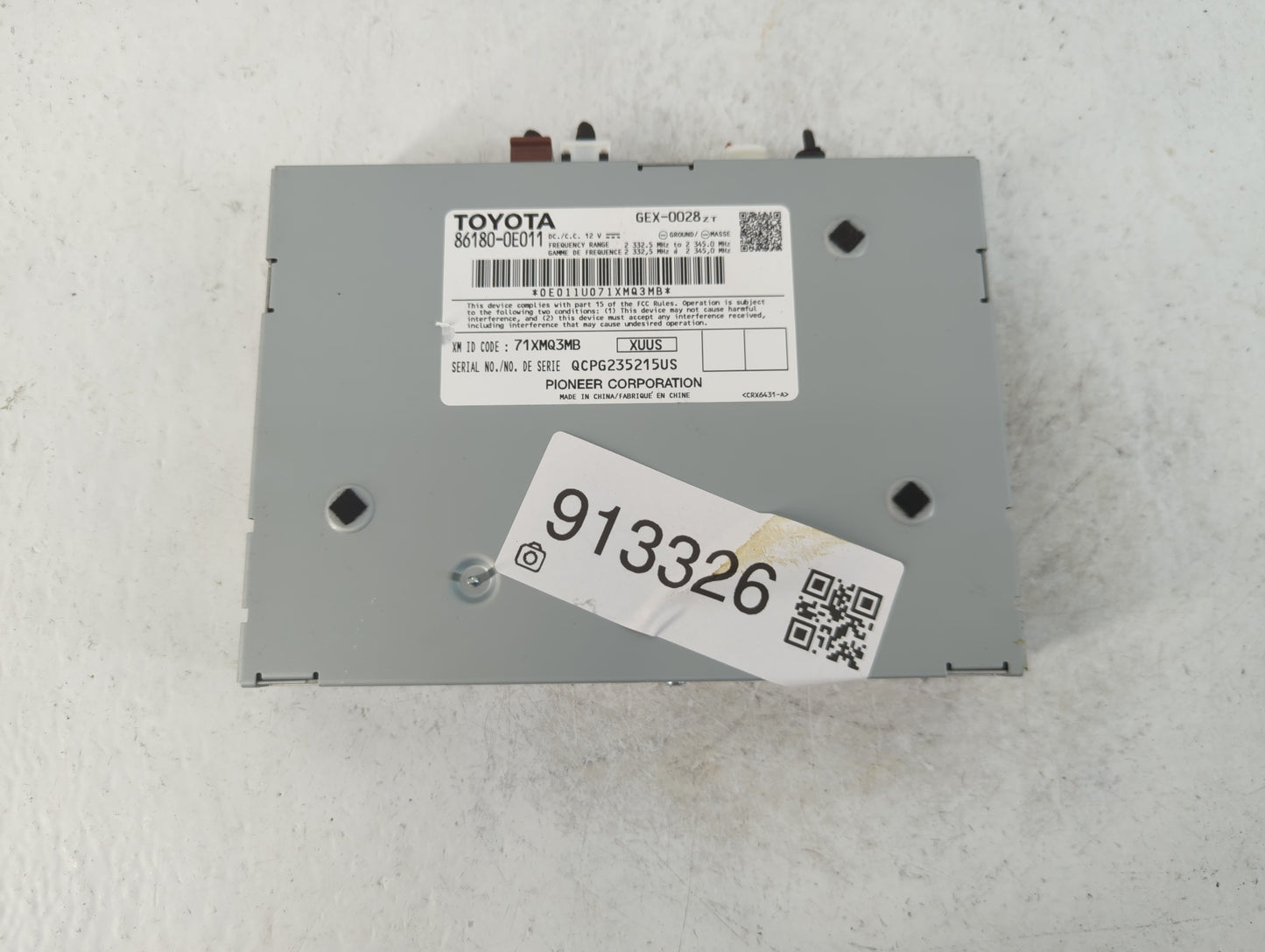 2012-2015 Toyota Camry Radio AM FM Cd Player Receiver Replacement P/N:86180-0E011 Fits Fits 2012 2013 2014 2015 OEM Used Aut