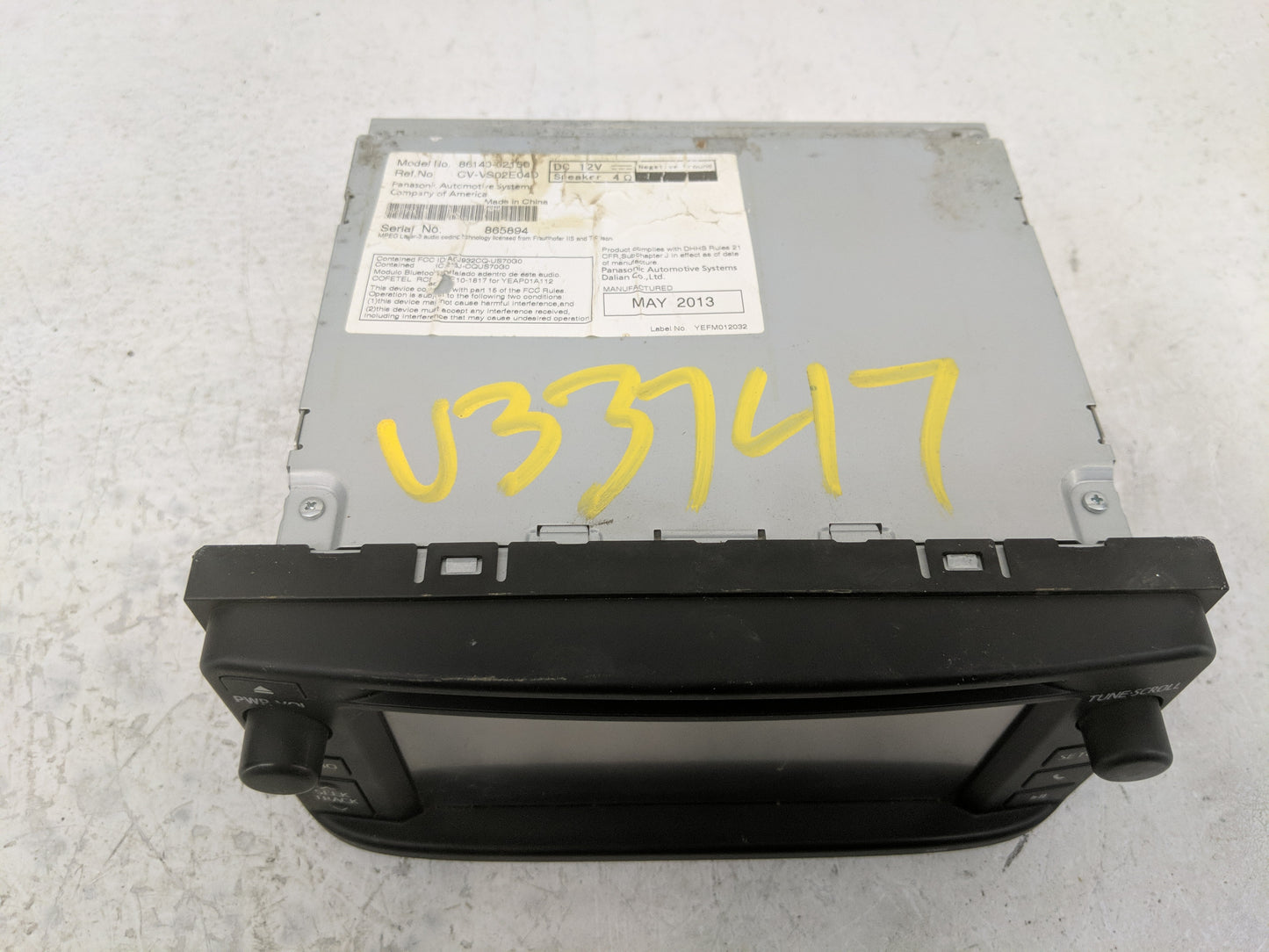 2013 Toyota Corolla Radio AM FM Cd Player Receiver Replacement P/N:86140-02150 Fits OEM Used Auto Parts - Oemusedautoparts1.