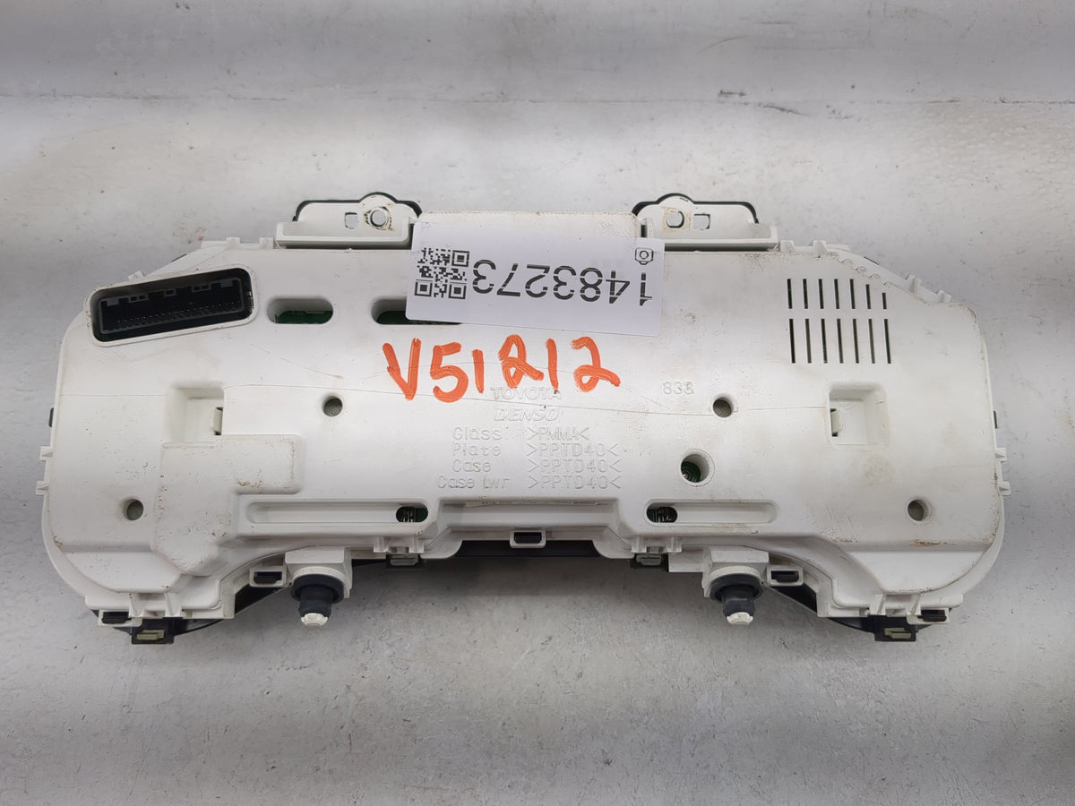 2012-2013 Toyota Corolla Instrument Cluster Speedometer Gauges P/N:83800-F2100-00 TN157550-9913 Miles: Fits Fits 2012 2013 O