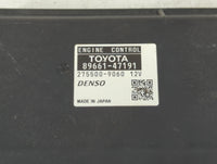 2012-2013 Toyota Prius PCM Engine Control Computer ECU ECM PCU OEM P/N:89661-47191 Fits Fits 2012 2013 OEM Used Auto Parts -