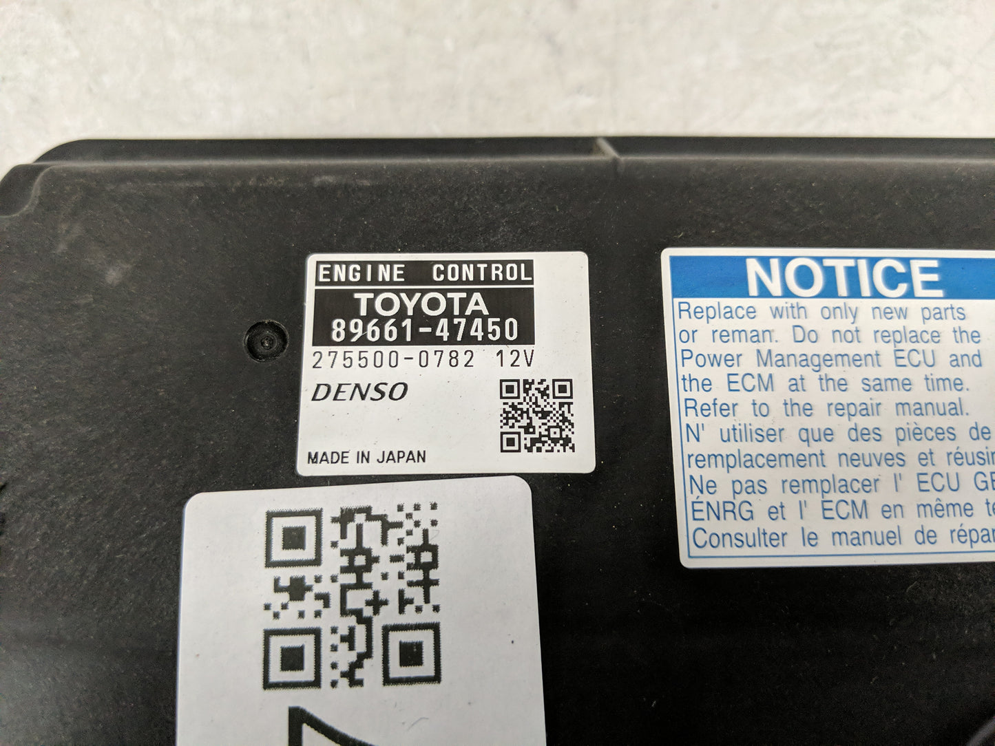 2012-2013 Toyota Prius PCM Engine Control Computer ECU ECM PCU OEM P/N:89661-47450 Fits Fits 2012 2013 OEM Used Auto Parts -