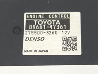 2012-2013 Toyota Prius PCM Engine Control Computer ECU ECM PCU OEM P/N:89661-47361 Fits Fits 2012 2013 OEM Used Auto Parts -