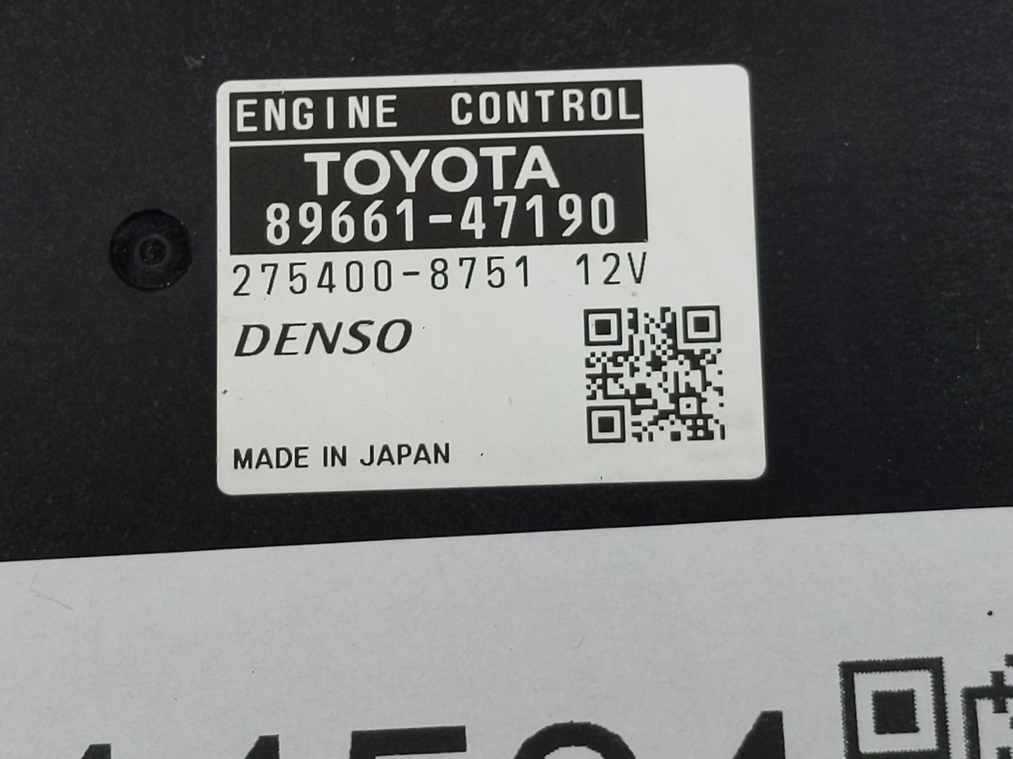 2012-2013 Toyota Prius PCM Engine Control Computer ECU ECM PCU OEM P/N:275400-8751 89661-47190 Fits Fits 2012 2013 OEM Used 