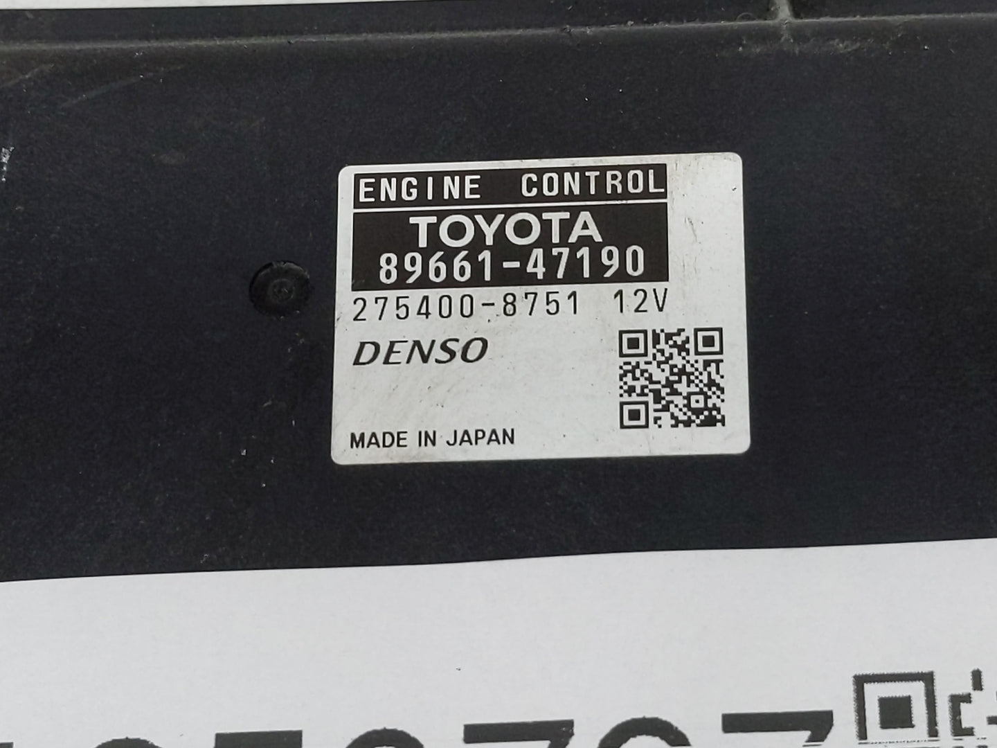 2012-2013 Toyota Prius PCM Engine Control Computer ECU ECM PCU OEM P/N:275400-8751 89661-47190 Fits Fits 2012 2013 OEM Used 