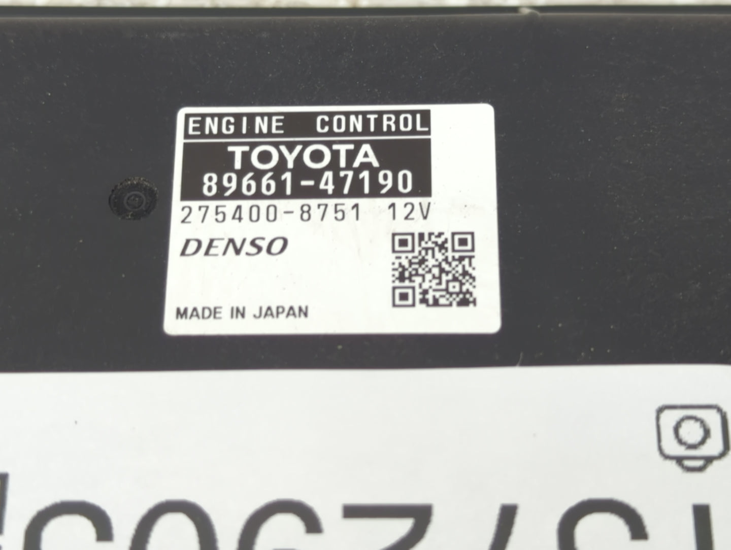 2012-2013 Toyota Prius PCM Engine Control Computer ECU ECM PCU OEM P/N:275400-8751 89661-47190, 275500-9060 Fits Fits 2012 2
