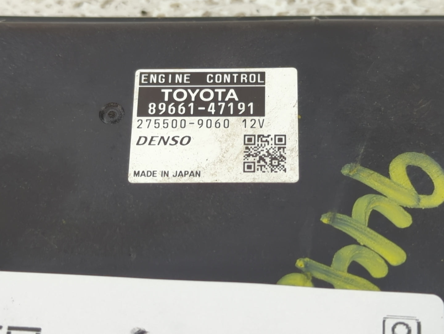 2012-2013 Toyota Prius PCM Engine Control Computer ECU ECM PCU OEM P/N:275500-9060 89661-47191 Fits Fits 2012 2013 OEM Used 