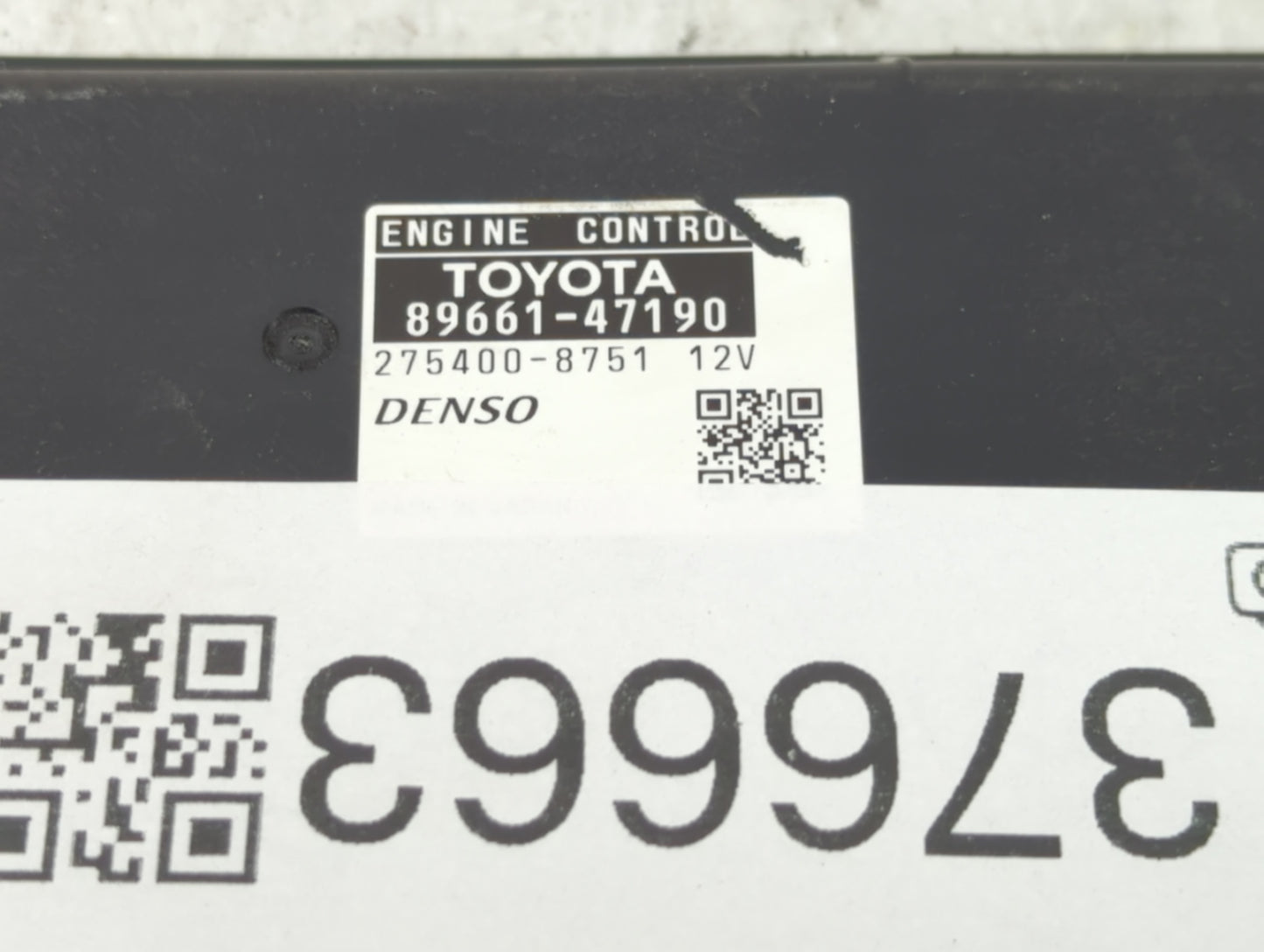 2012-2013 Toyota Prius PCM Engine Control Computer ECU ECM PCU OEM P/N:275400-8751 89661-47190 Fits Fits 2012 2013 OEM Used 