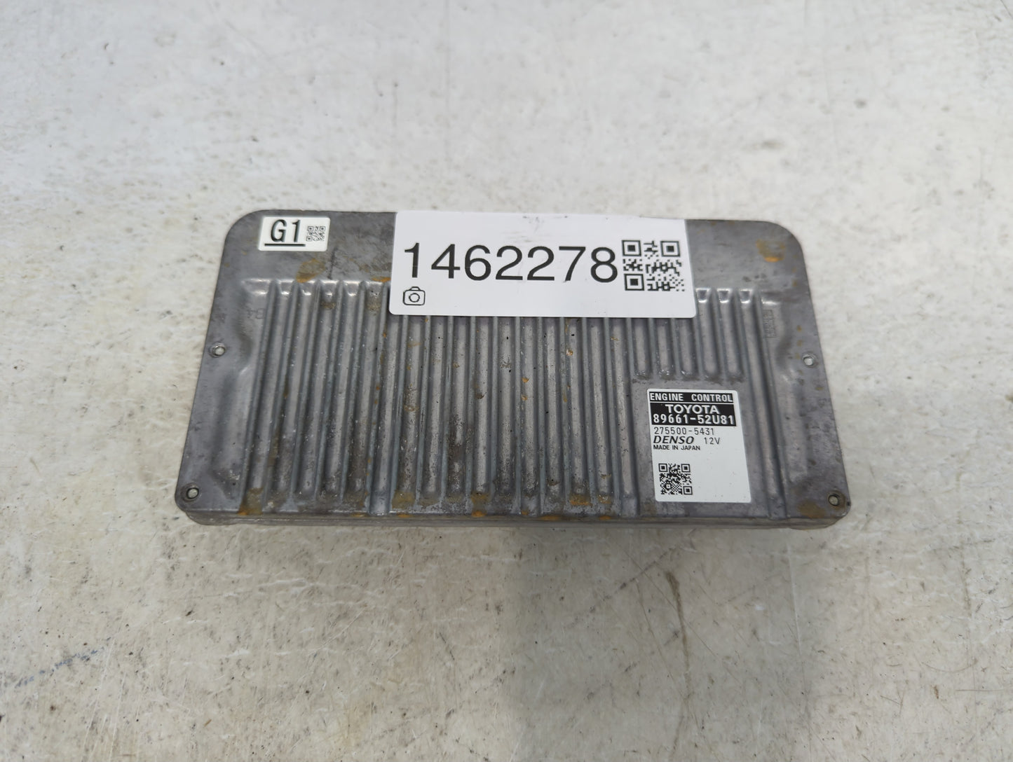 2012-2013 Toyota Prius PCM Engine Control Computer ECU ECM PCU OEM P/N:89661-52U81 275500-5431 Fits Fits 2012 2013 OEM Used 