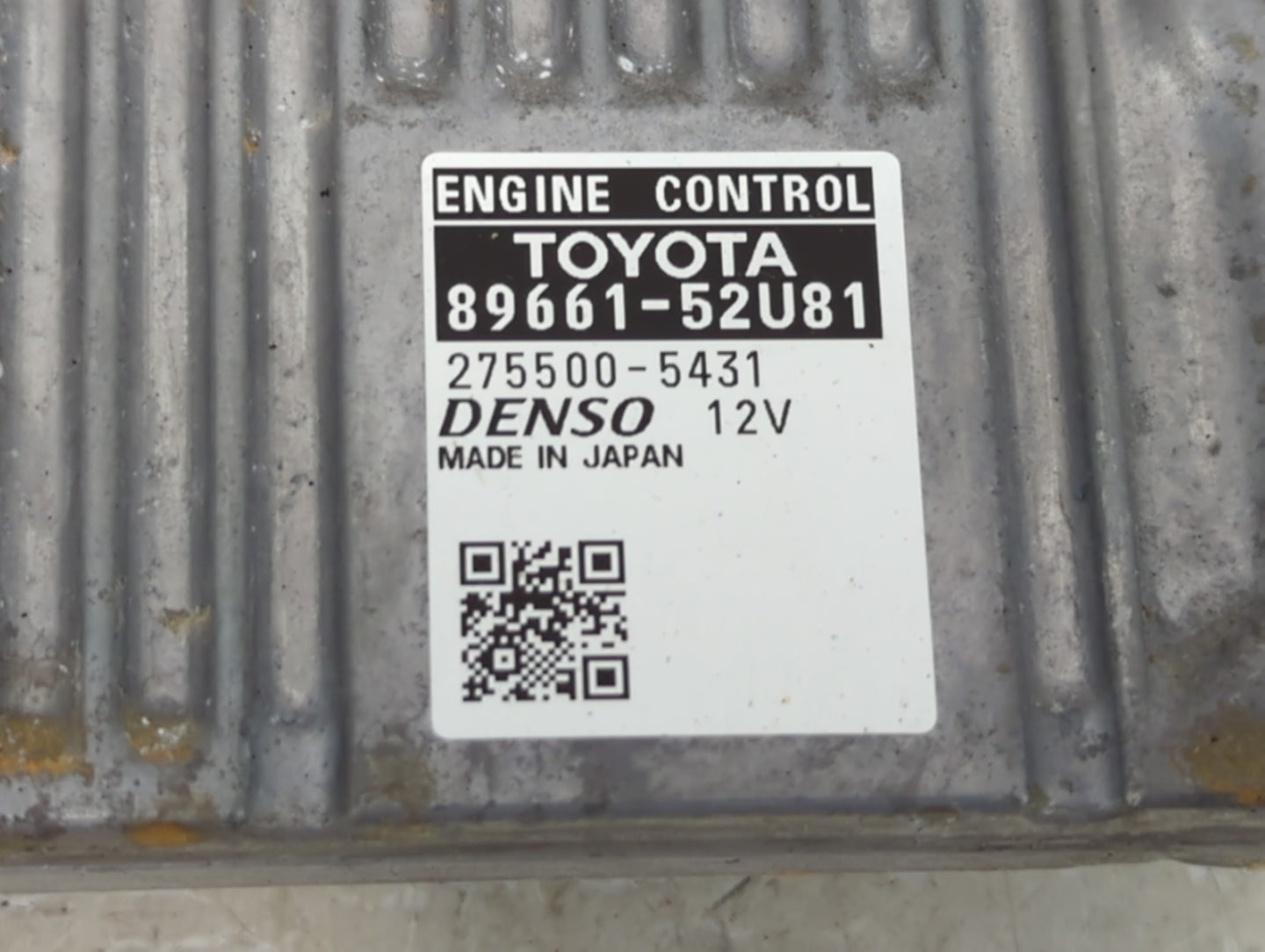 2012-2013 Toyota Prius PCM Engine Control Computer ECU ECM PCU OEM P/N:89661-52U81 275500-5431 Fits Fits 2012 2013 OEM Used 