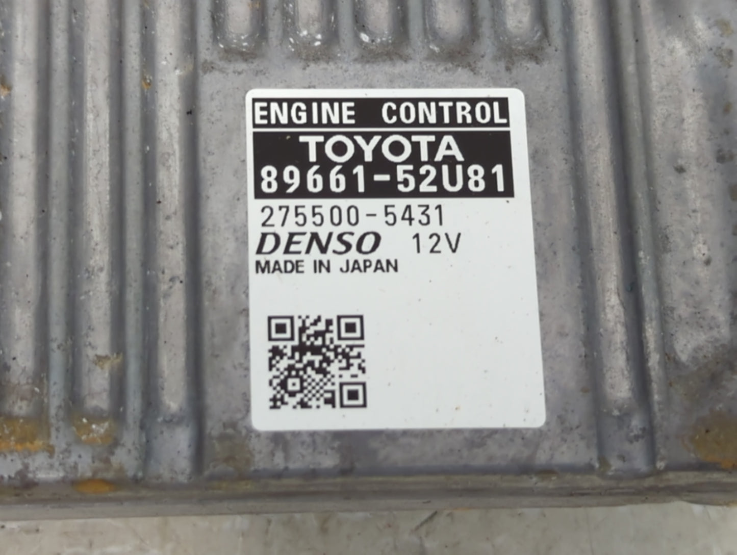 2012-2013 Toyota Prius PCM Engine Control Computer ECU ECM PCU OEM P/N:89661-52U81 275500-5431 Fits Fits 2012 2013 OEM Used 