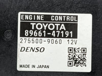 2012-2013 Toyota Prius PCM Engine Control Computer ECU ECM PCU OEM P/N:89661-47191 275500-9060 Fits Fits 2012 2013 OEM Used 