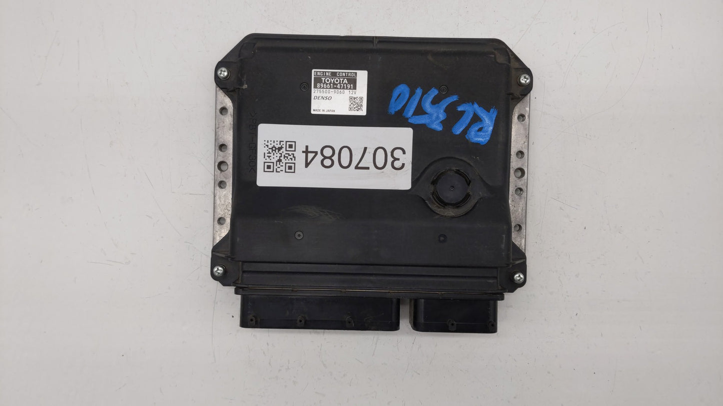 2012-2013 Toyota Prius PCM Engine Control Computer ECU ECM PCU OEM P/N:89661-47191 89661-47190 Fits Fits 2012 2013 OEM Used 