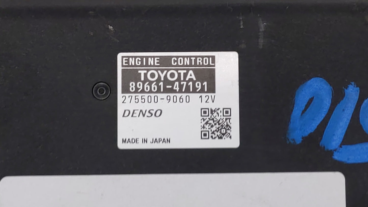 2012-2013 Toyota Prius PCM Engine Control Computer ECU ECM PCU OEM P/N:89661-47191 89661-47190 Fits Fits 2012 2013 OEM Used 