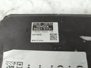 2012-2013 Toyota Prius PCM Engine Control Computer ECU ECM PCU OEM P/N:89661-47191 89661-47190 Fits Fits 2012 2013 OEM Used Auto Parts