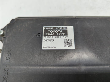 2012-2013 Toyota Prius PCM Engine Control Computer ECU ECM PCU OEM P/N:89661-47191 89661-47190 Fits Fits 2012 2013 OEM Used Auto Parts