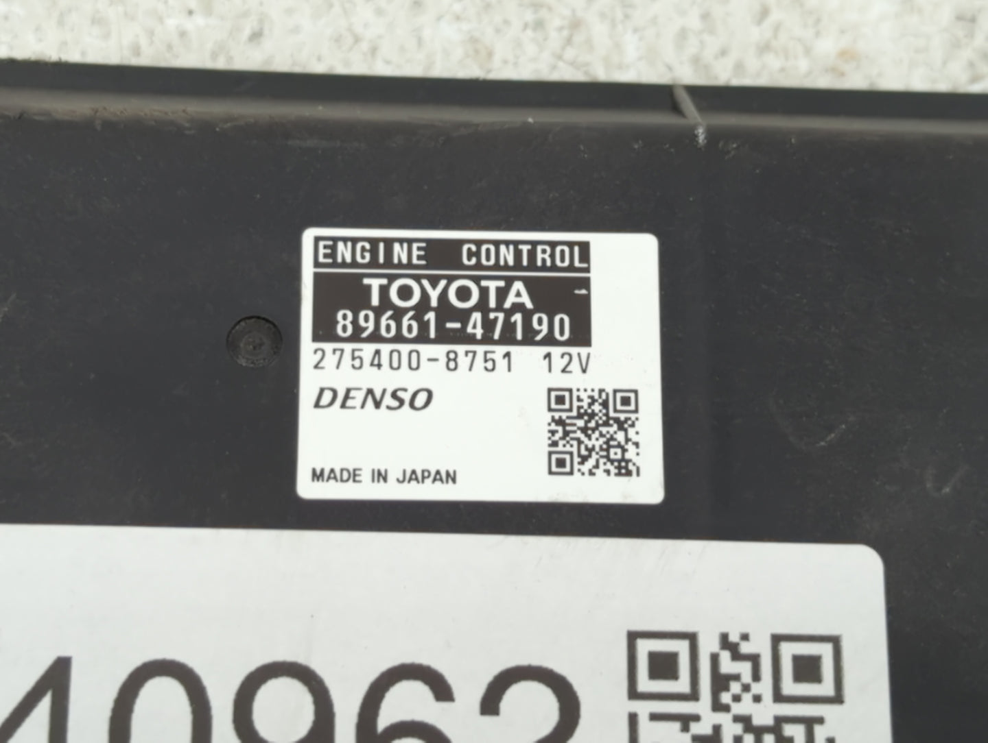 2012-2013 Toyota Prius PCM Engine Control Computer ECU ECM PCU OEM P/N:89661-47191 89661-47190 Fits Fits 2012 2013 OEM Used 