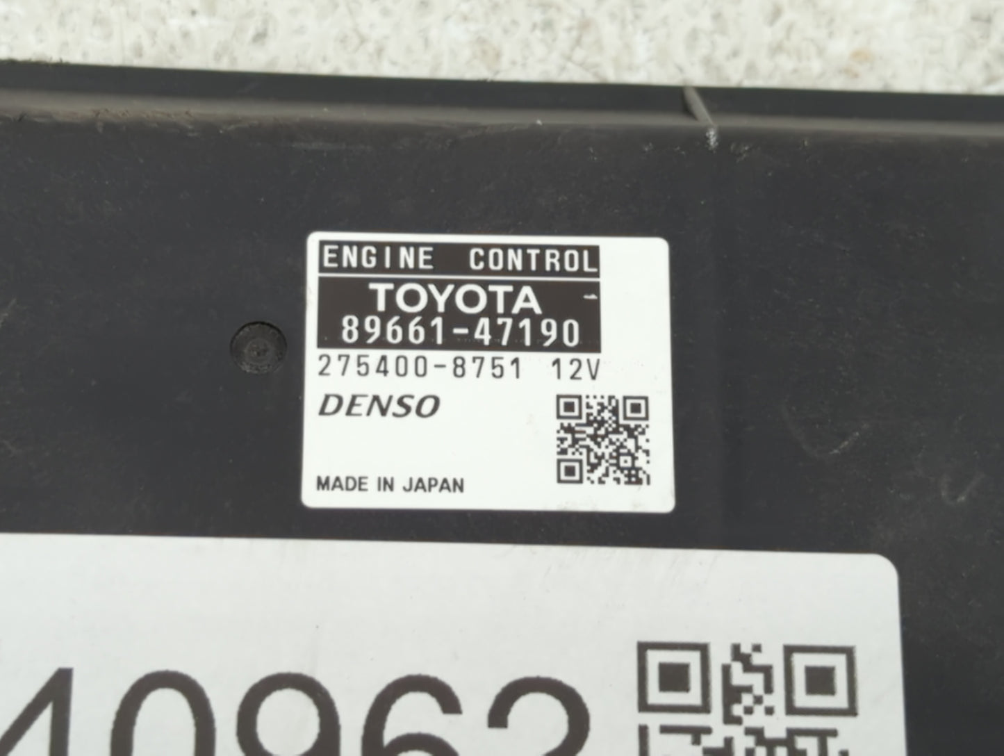 2012-2013 Toyota Prius PCM Engine Control Computer ECU ECM PCU OEM P/N:89661-47191 89661-47190 Fits Fits 2012 2013 OEM Used 