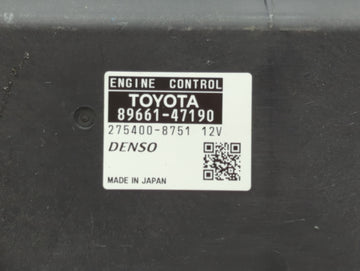 2012-2013 Toyota Prius PCM Engine Control Computer ECU ECM PCU OEM P/N:89661-47191 89661-47190 Fits Fits 2012 2013 OEM Used Auto Parts