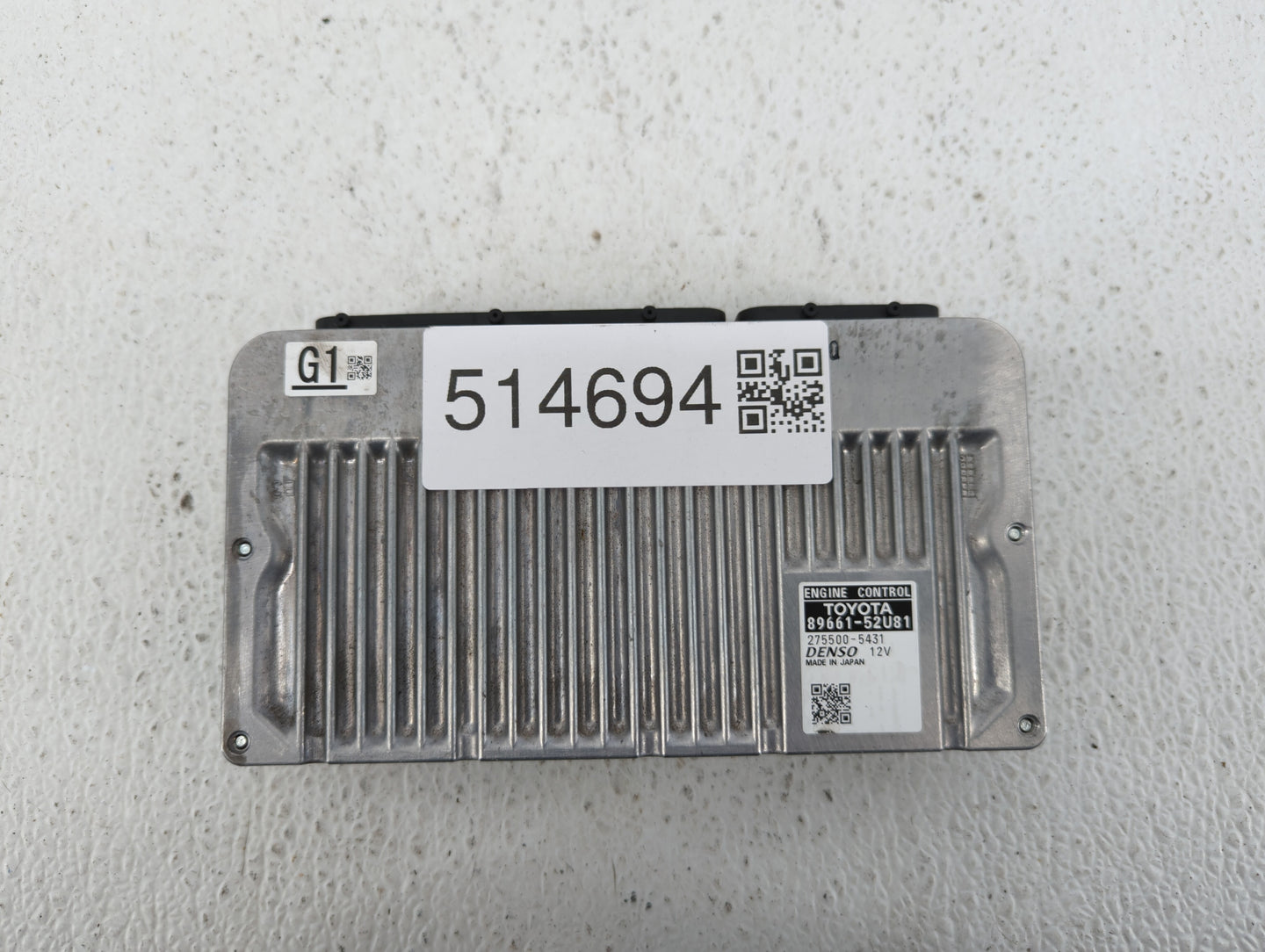 2012-2013 Toyota Prius PCM Engine Control Computer ECU ECM PCU OEM P/N:89661-52U81 Fits Fits 2012 2013 OEM Used Auto Parts -