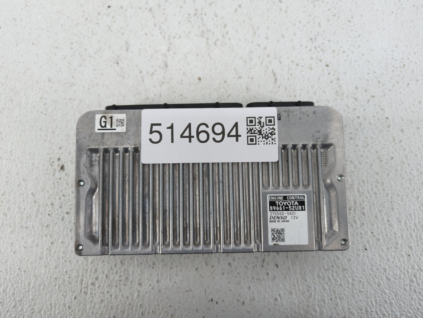 2012-2013 Toyota Prius PCM Engine Control Computer ECU ECM PCU OEM P/N:89661-52U81 Fits Fits 2012 2013 OEM Used Auto Parts -