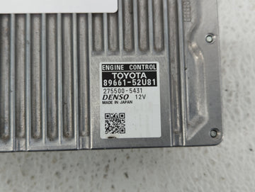 2012-2013 Toyota Prius PCM Engine Control Computer ECU ECM PCU OEM P/N:89661-52U81 Fits Fits 2012 2013 OEM Used Auto Parts