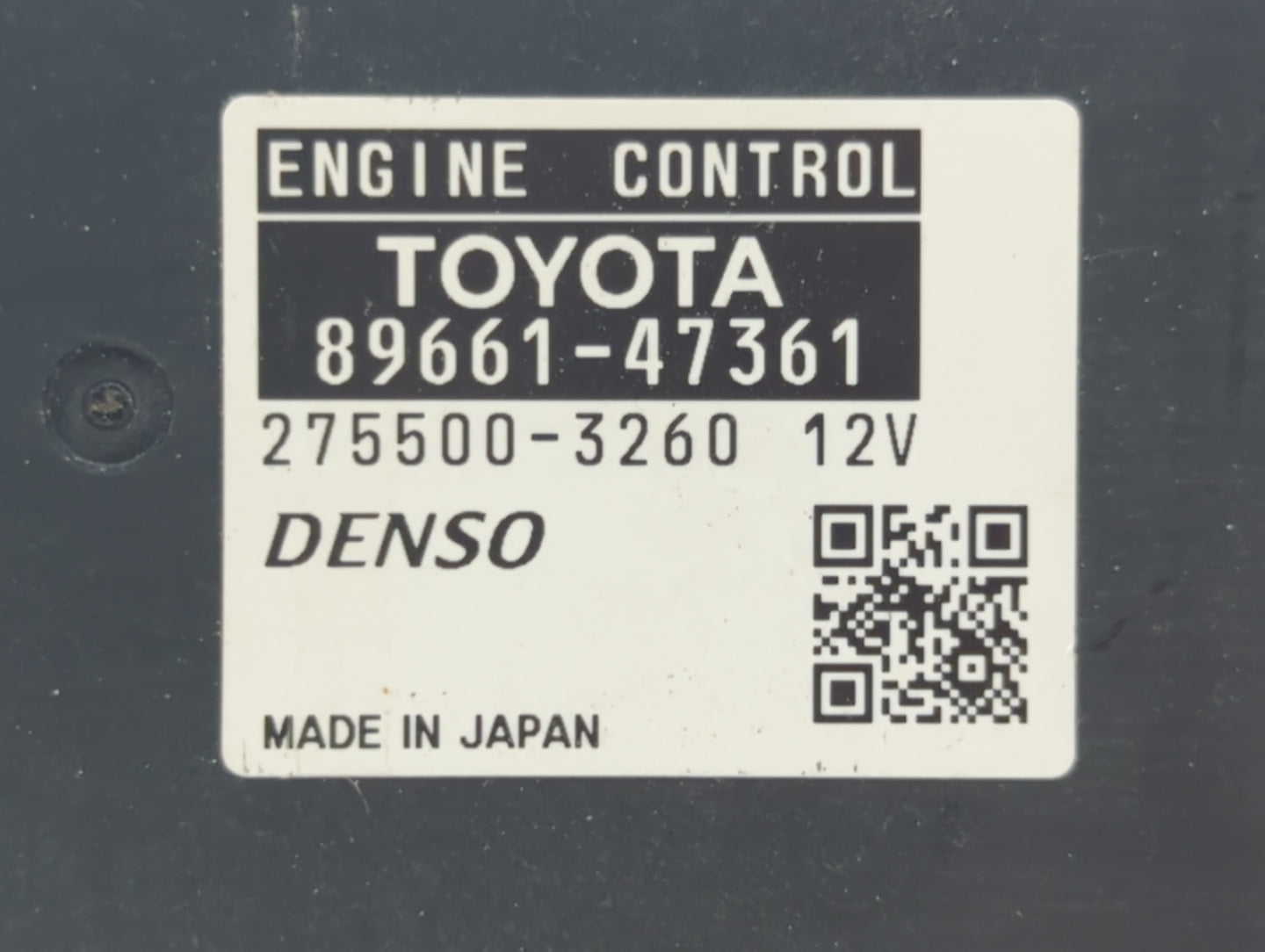 2012-2013 Toyota Prius PCM Engine Control Computer ECU ECM PCU OEM P/N:89661-47361 Fits Fits 2012 2013 OEM Used Auto Parts -