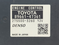 2012-2013 Toyota Prius PCM Engine Control Computer ECU ECM PCU OEM P/N:89661-47361 Fits Fits 2012 2013 OEM Used Auto Parts -