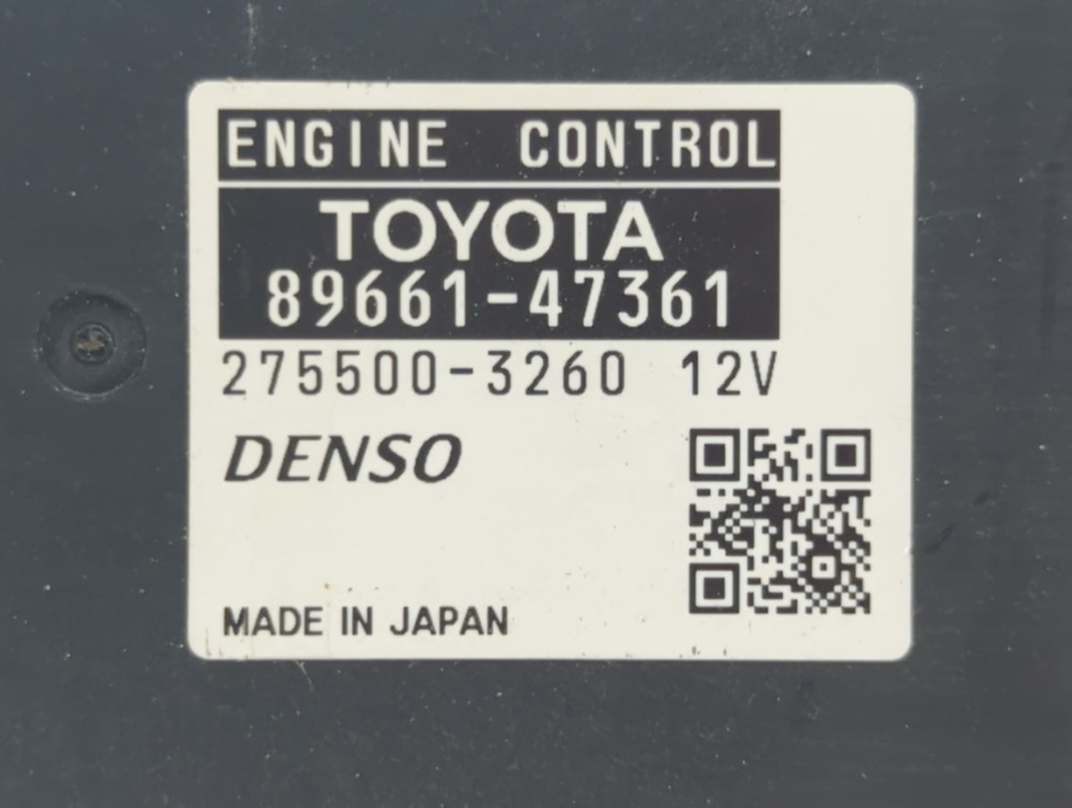 2012-2013 Toyota Prius PCM Engine Control Computer ECU ECM PCU OEM P/N:89661-47361 Fits 2012 2013 OEM Used Auto Parts - Oemu
