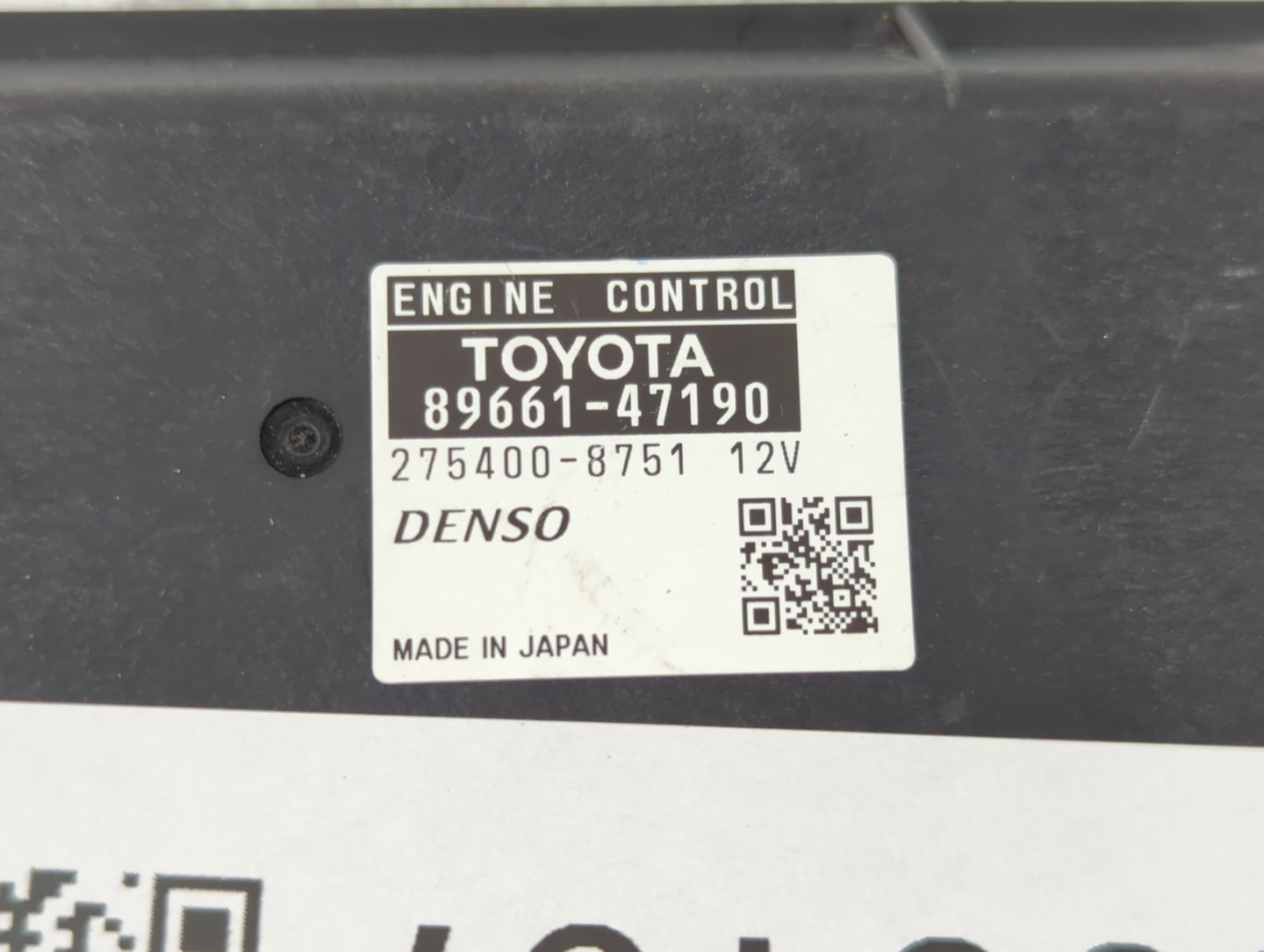 2012-2013 Toyota Prius PCM Engine Control Computer ECU ECM PCU OEM P/N:275400-8751 89661-47190 Fits Fits 2012 2013 OEM Used 