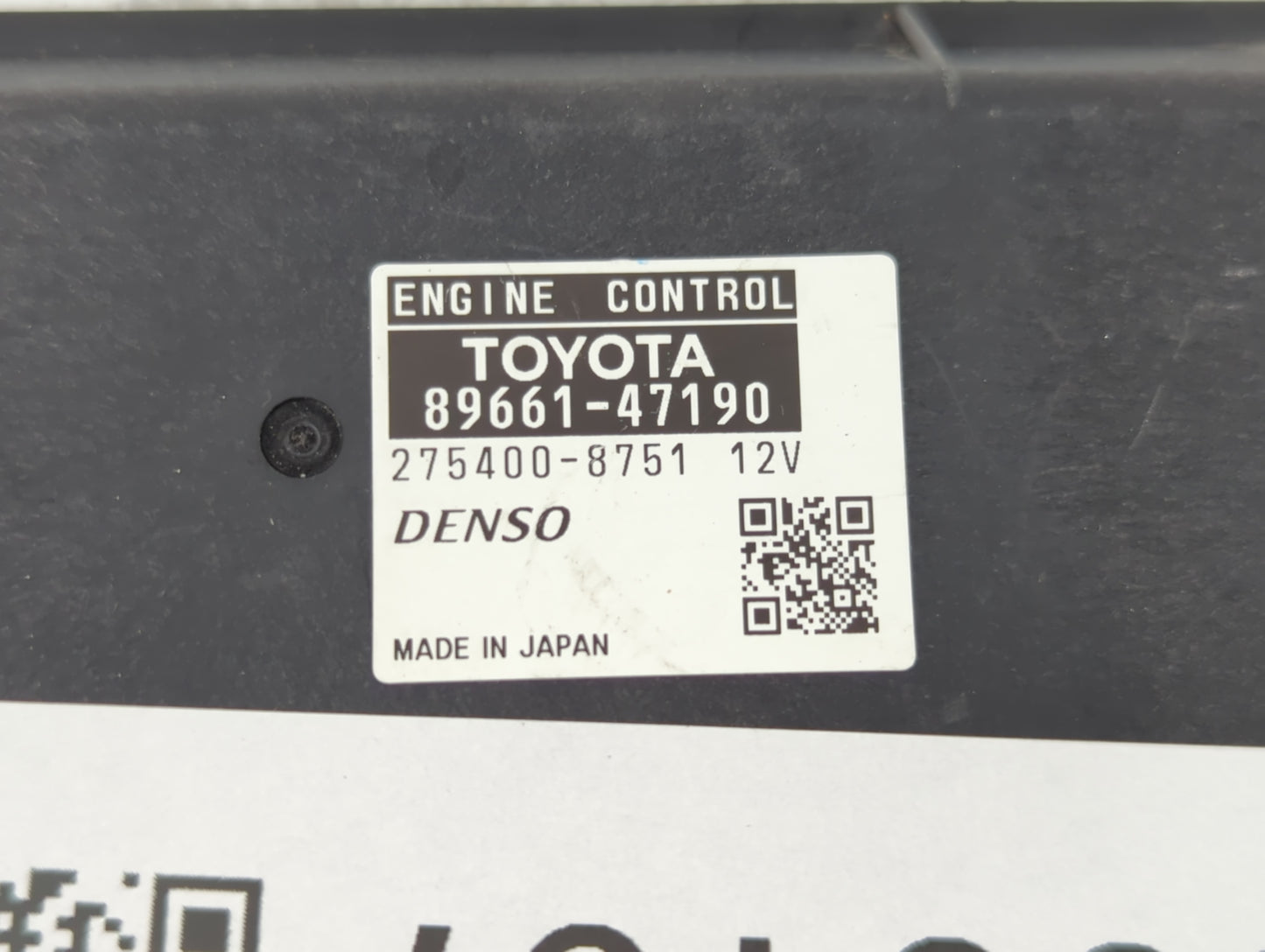 2012-2013 Toyota Prius PCM Engine Control Computer ECU ECM PCU OEM P/N:275400-8751 89661-47190 Fits Fits 2012 2013 OEM Used 