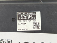 2012-2013 Toyota Prius PCM Engine Control Computer ECU ECM PCU OEM P/N:275400-8751 89661-47190 Fits Fits 2012 2013 OEM Used 