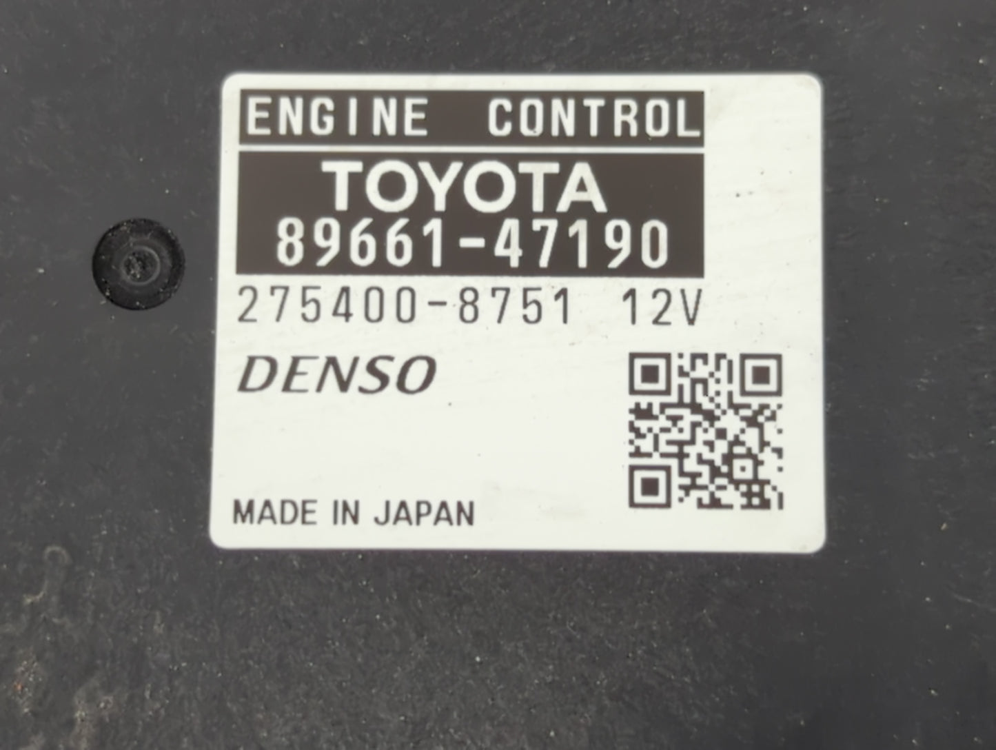 2012-2013 Toyota Prius PCM Engine Control Computer ECU ECM PCU OEM P/N:275400-8751 89661-47190 Fits Fits 2012 2013 OEM Used 