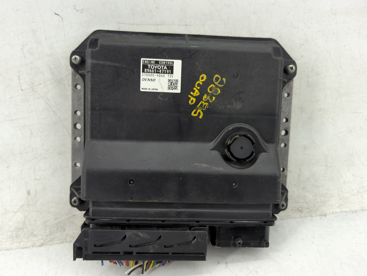 2012-2013 Toyota Prius PCM Engine Control Computer ECU ECM PCU OEM P/N:89661-47191 275500-9060 Fits Fits 2012 2013 OEM Used 