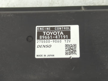 2012-2013 Toyota Prius PCM Engine Control Computer ECU ECM PCU OEM P/N:89661-47191 Fits Fits 2012 2013 OEM Used Auto Parts