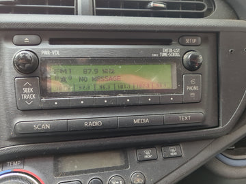 2012-2014 Toyota Prius C Radio AM FM Cd Player Receiver Replacement Fits Fits 2012 2013 2014 OEM Used Auto Parts - Oemusedau