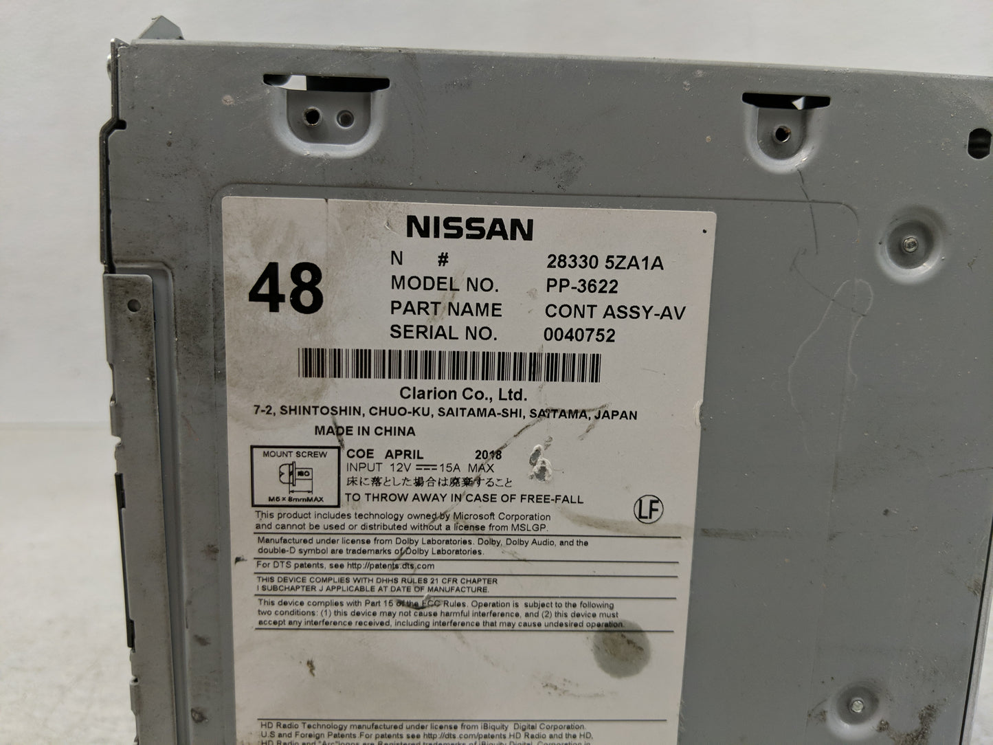 2011-2014 Toyota Sienna Radio AM FM Cd Player Receiver Replacement P/N:28330 5ZA1A Fits Fits 2011 2012 2013 2014 OEM Used Au